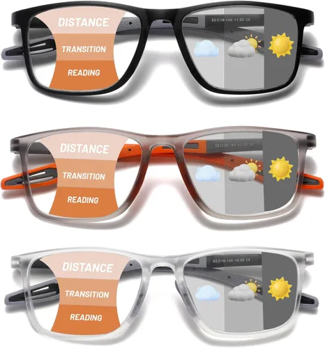 Vista 11 de Hubeye TR90 Gafas de Lectura Deportivas para Hombres y Mujeres Ultraligeras Flexibles Anti-Luz Azul（Negro+Negro+Negro+Negro+Negro，+0.0）