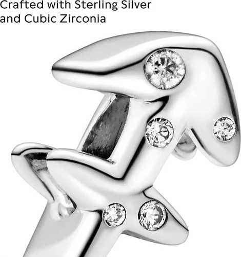 Vista 3 de PANDORA Joyería - Dije brillante de circonita cúbica del zodiaco Sagitario - Regalo para ella - Plata de ley Metal Circonita cúbica