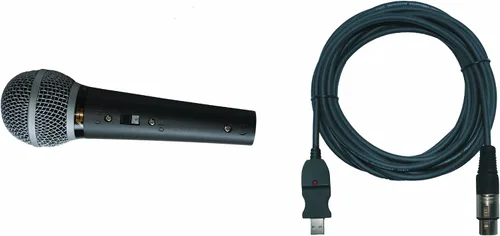 Vista 5 de Audio2000'S APM150PRO-U Micrófono dinámico profesional de neodimio supercardioides con cable XLRF-USB de 20 pies