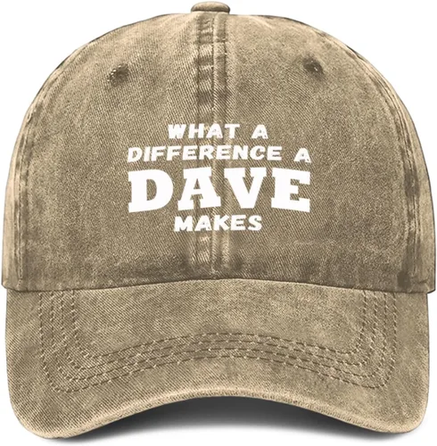 Vista 25 de What A Differences A Dave Makes Hat Gorra de béisbol Sombreros para hombres Sombrero ajustable