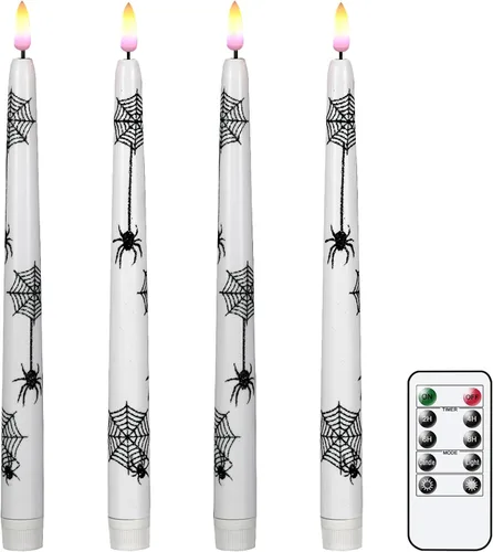 Vista 9 de Velas alargadas decorativas sin llama, con control remoto y temporizador