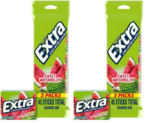 Vista 11 de EXTRA Chicle Clásico de Burbujas Sin Azúcar, 15 barras (paquete de 3)