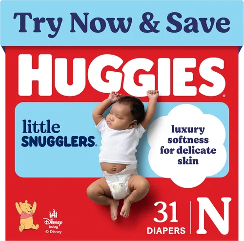 Vista 48 de Huggies Little Snugglers - Pañal para bebé, talla 1, 8 a 14 libras, 34717, 20