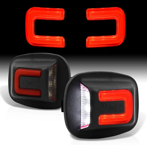 Vista 2 de AJP Distributors Tubo blanco y rojo SMD LED para parachoques trasero, luces de matrícula, compatible con par/reemplazo para Xterra Frontier D22 1994