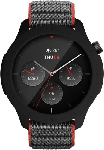 Vista 3 de Funda protectora para Amazfit GTR 4, a prueba de golpes, duradera, de policarbonato duro, accesorios para Amazfit GTR 4 Smartwatch (negro)
