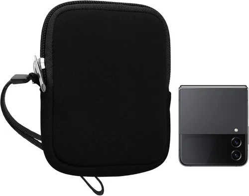 Vista 25 de kwmobile Bolsa de neopreno para teléfono tamaño XXS - 3/3,5 pulgadas - Mini bolsa universal para celular con cremallera, correa para la muñeca