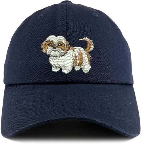 Vista 3 de Trendy Apparel Shop Shih Tzu Dog - Gorra bordada de algodón suave de perfil bajo para papá