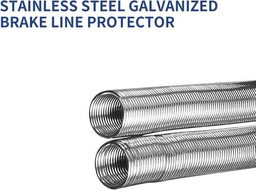 Vista 7 de Protector de Línea de Freno de 1/4 Pulgada - 16 Pies de Acero Inoxidable Continuo + Protector Galvanizado Resistente a la Corrosión, Escudo