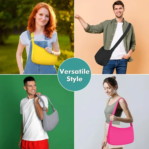 Vista 5 de LLYWCM Crossbody Bags for Women Men - Sling Bag - Crescent bag Nylon Crossbody Bags - Belt Bag Cross Body Fanny Pack