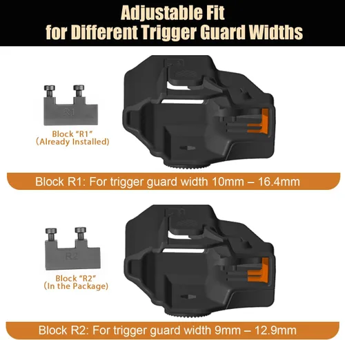 Vista 5 de WARRIORLAND Funda universal para pistola OWB con corte óptico, se adapta a las pistolas compactas más populares a tamaño completo con barril de 4 a