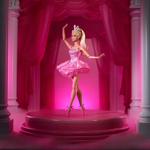 Vista 2 de Barbie Signature Ballet Wishes - Muñeca rubia con tutú rosa