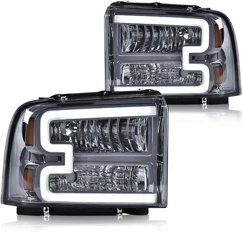 Vista 34 de G-PLUS Faros delanteros delanteros para Ford F250 F350 F450 F550 Super Duty 1999-2004; compatible con Ford Excursion 2000-2004 lente transparente