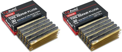 Vista 7 de CKAuto 30 piezas de 4 "cuerdas de reparación de neumáticos negros tapones