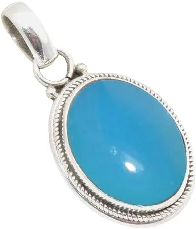 Vista 24 de Colgante de plata de ley 925 Joyería de plata hecha a mano para mujer, colgante de piedras preciosas naturales, regalo perfecto para ella