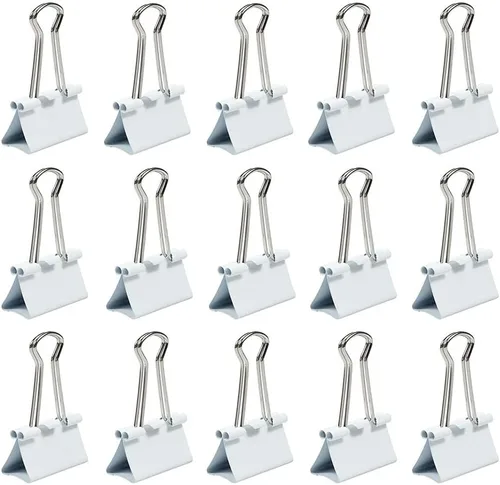 Vista 2 de Broches aprietapapeles JAM Paper®, Blanco
