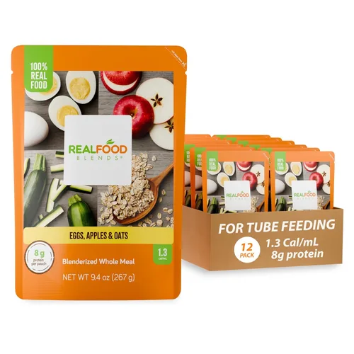 Vista 13 de Real Food Blends Carne de res, papas y espinacas – Comidas puré para alimentación por tubo con proteínas, verduras y frutas – 330 calorías