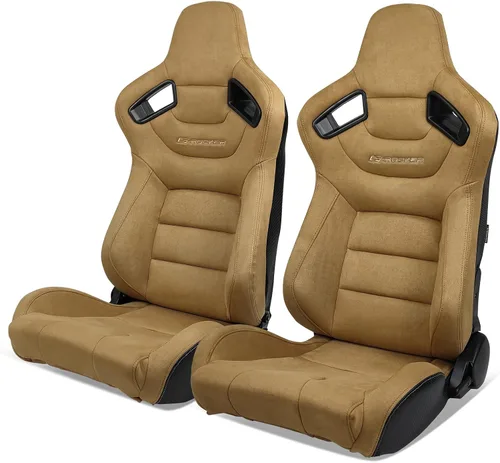 Vista 24 de IKON MOTORSPORTS, Asiento universal de carreras PU + cuero de carbono + gamuza, con deslizadores dobles, asiento deportivo reclinable negro
