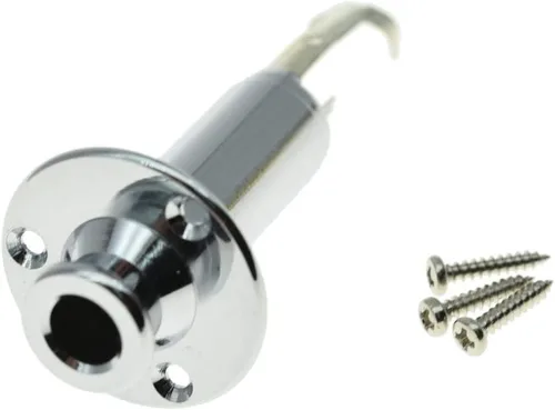 Vista 8 de KAISH 0.250 in Guitarra eléctrica acústica Bajo Mono Endpin Salida Jack Correa Botón Jack Socket Negro