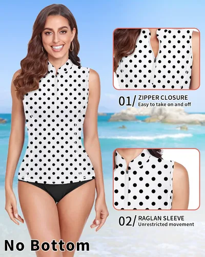Vista 5 de WOWENY Camiseta de natación de manga larga UPF 50+ para mujer, con agujeros para el pulgar, protección solar UV, traje de baño sin parte inferior