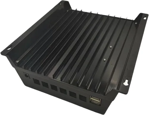 Vista 6 de Controlador de carga solar MPPT 100A, 12/24/36/48V, pantalla LCD, USB dual, negro
