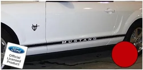 Vista 6 de Adhesivos de rayas laterales para puerta de panel basculante para Ford Mustang Negro (brillo) - RJ - CB