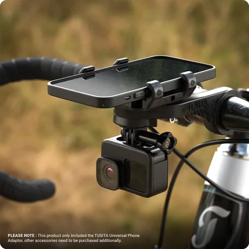 Vista 5 de TUSITA Soporte para teléfono de bicicleta compatible con Garmin Mount, 4.0"-6.9