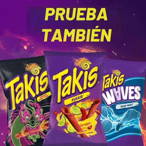 Vista 7 de Takis Blue Heat Rolled Tortilla Chips, sabor a chile picante, caja multipaquete con 14 bolsas de 9.9 onzas