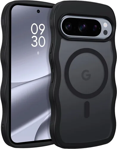 Vista 25 de BENTOBEN Funda magnética para Google Pixel 10, bonita funda rizada ondulada Pixel10 [compatible con MagSafe], antideslizante, a prueba de golpes