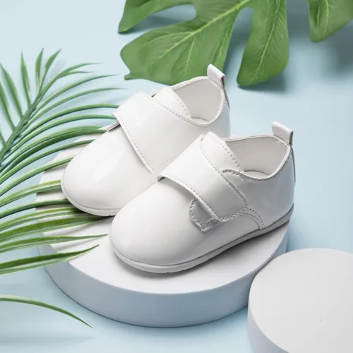 Vista 6 de ohsofy Zapatos Oxford para bebé niño de PU Cuero Mocasines con suela de goma y suave para vestido de boda Zapatos para caminar para bebé niña