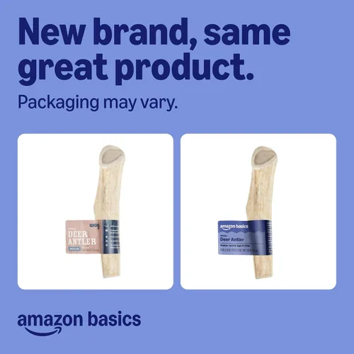 Vista 2 de Marca Amazon – Cuerno de ciervo Wag masticable para perros, mudado naturalmente, entero, mediano de 6 a 7.5 pulgadas, de larga duración