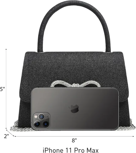 Vista 56 de Dasein Bolso de noche para mujer, embragues de fiesta, bolsos de boda, cóctel, baile de graduación, bolsos con purpurina esmerilada