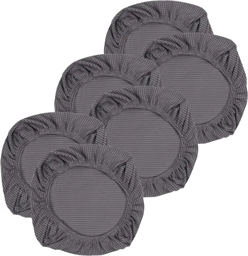 Vista 27 de Yikko - Fundas elásticas de jacquard con licra, con textura de grano de maíz, para sillas, aptas para oficina, comedor, bar, fundas para asientos