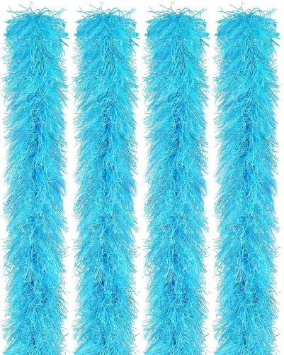 Vista 35 de Jexine Boas de plumas artificiales en masa, boas esponjosas para decoración de disfraces de boda, vestidos, suministros para fiestas de té