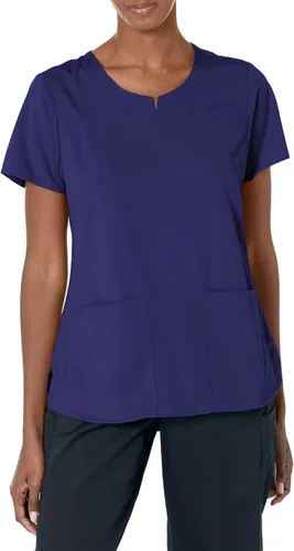 Vista 5 de Wink PRO - Camiseta médica con cuello de muesca y 4 bolsillos para mujer Negro