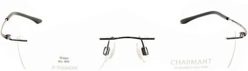 Vista 18 de Charmant Eyeglasses TI8600 TI/8600 SI - Marco óptico sin montura plateada de 0.748 x 5.512 in