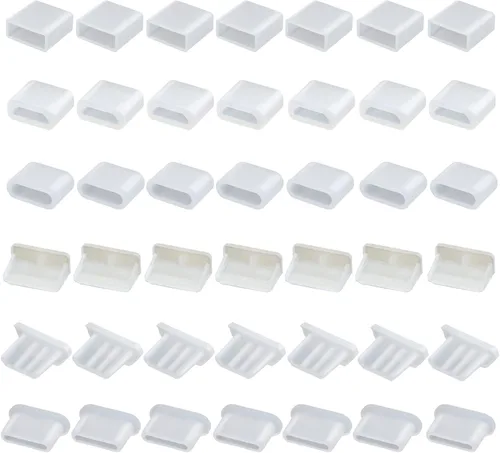 Vista 10 de 30 tapones USB antipolvo con 6 tipos, tapón antipolvo USB tipo C, protector de puerto de silicona suave micro USB, protector de cubierta antipolvo