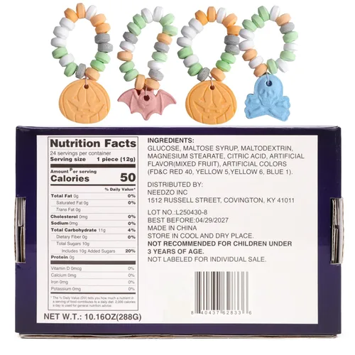 Vista 2 de Pulseras de dulces de Halloween, dulces de truco o trato, 24