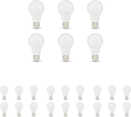 Vista 19 de Amazon Basics - Bombillas LED, eficientes energéticamente 6 W, equivalente a 40 vatios, base estándar E26, 2700 K, regulable, 10,000 horas