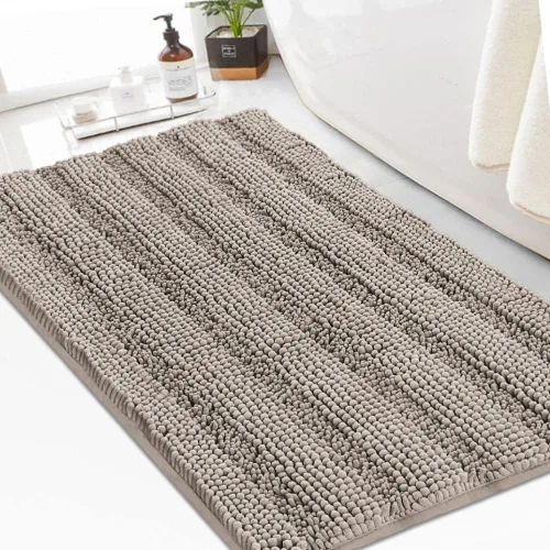 Vista 65 de Turquoize Alfombra de baño de chenilla de lujo para baño, extra absorbente, alfombra de ducha de microfibra antideslizante para baño, alfombra Aqua