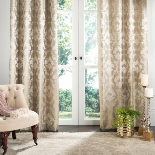 Vista 3 de Safavieh Home Collection Perama - Panel opaco para ventana de 52 x 96 pulgadas, color beige