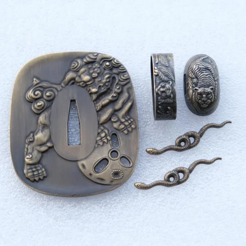 Vista 53 de Espada samurái japonesa KOSHIRAE – TSUBA FUCHI KASHIRA MENUKI 68-100