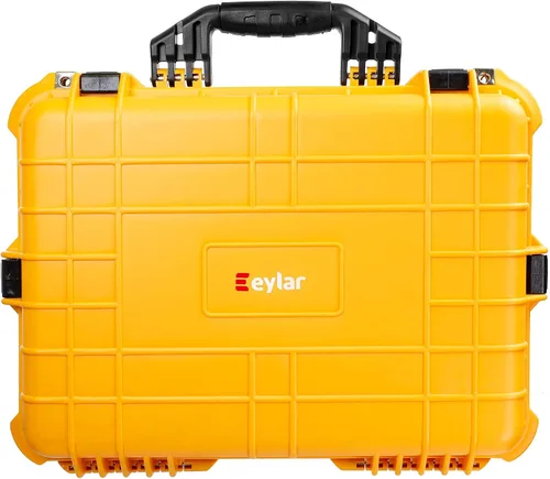 Vista 6 de Eylar - Maletín protector para cámara, de 51 cm, resistente al agua y a los golpes, con espuma, color negro