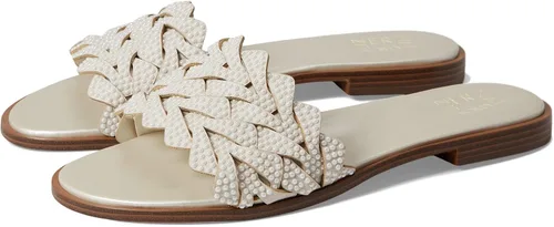 Vista 4 de Naturalizer Fernanda - Sandalias de verano elegantes para mujer, adorno de cristal piramidal, parte superior de microfibra
