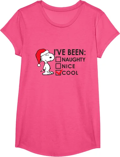Vista 13 de Peanuts - Camiseta de Navidad fresca de Snoopy, Azul Blanco