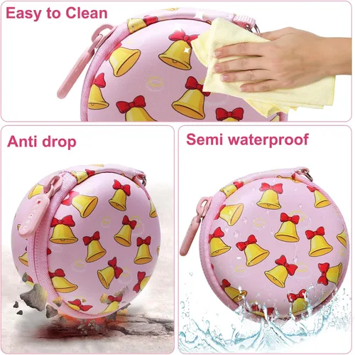 Vista 5 de LTGEM - Funda compatible con Tamagotchi Pix/Original/Nano X/Hello Kitty/Uni, funda protectora de almacenamiento para mascotas electrónicas con Rosa