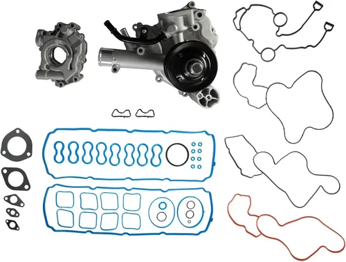 Vista 7 de KAX 5.7 HEMI MDS Kit de elevadores Kit de cadena de distribución Kit de árbol de levas Junta de cabezal de bomba de agua de aceite para Ram 1500