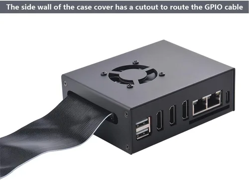 Vista 7 de GeeekPi Orange Pi 5 Plus - Funda con ventilador de refrigeración, carcasa de metal con disipadores de calor compatibles con Orange Pi 5 Plus