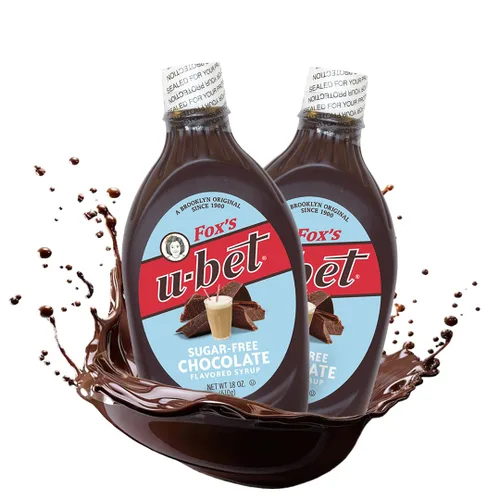 Vista 18 de Botella de jarabe FOX'S U-BET, Certificado Kosher, Original de Brooklyn, Sin Grasa (Paquete de 1, Chocolate)