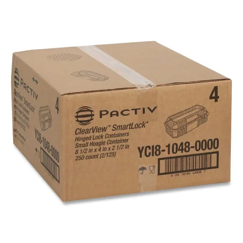 Vista 5 de Pactiv YCI81048 ClearView SmartLock Contenedores transparentes 7 1/2w x 3 1/2d x 4h 250/cartón