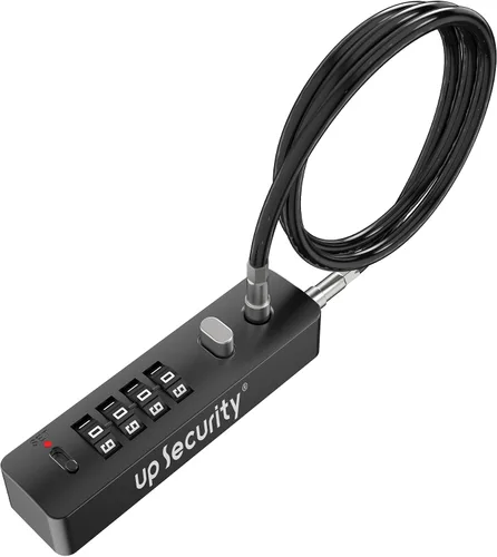 Vista 13 de Candado de cable de combinación de 4 dígitos para casco de bicicleta, scooter, motocicleta, antirrobo, cadena de cable de 11.8 pulgadas, bloqueo